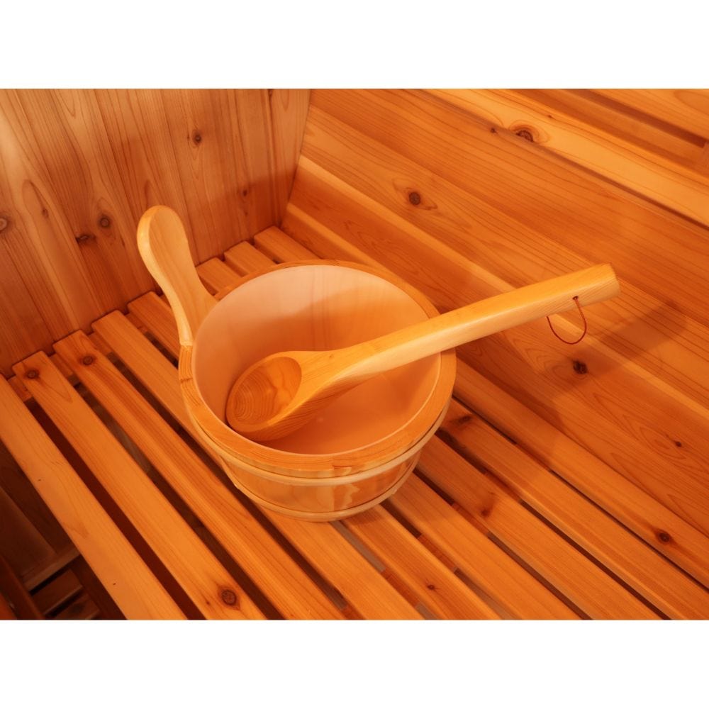 Sunray Galley 4 Person Barrel Sauna with Harvia 6kW Heater