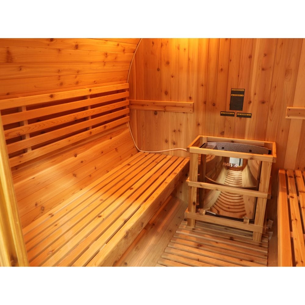 Sunray Galley 4 Person Barrel Sauna with Harvia 6kW Heater