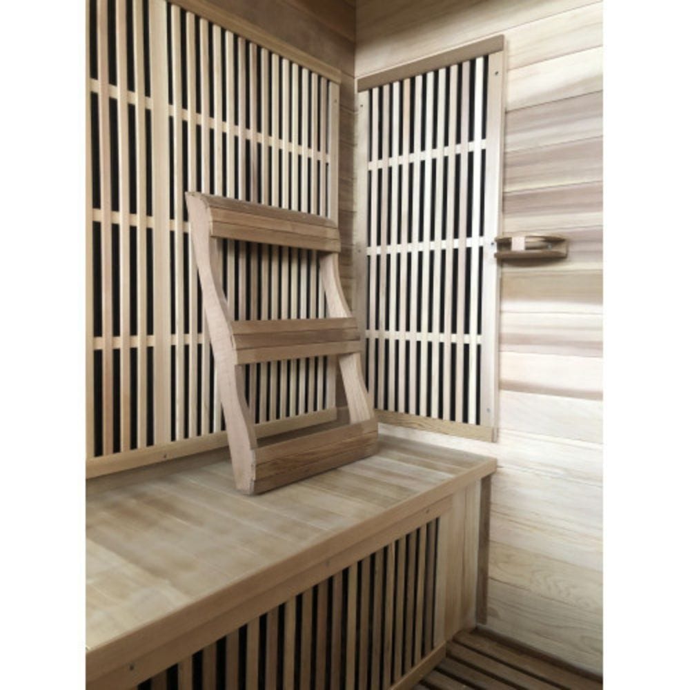 Sunray Roslyn 4 Person Cedar Sauna w/Carbon Heaters/Side Bench Seating