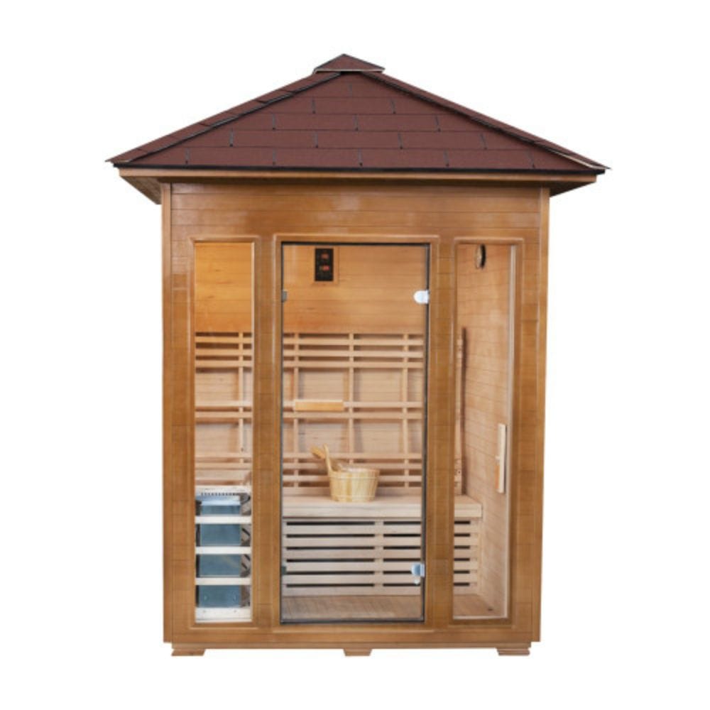 Sunray Waverly 3 Person Outdoor Tradtional Sauna w/ Windows