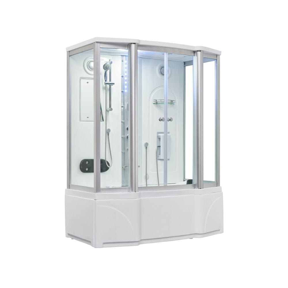 Mesa 67" 2 Person Walk-In Steam Shower with Jetted Tub
