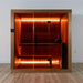 CT Element Studio front view: 10 mm glass door and window, two-level benches, heater
