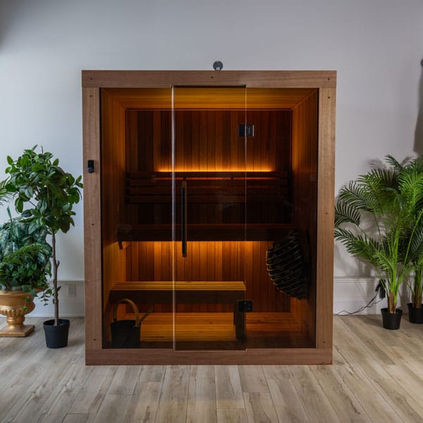 CT Element Studio installed in a living space with plants either side
