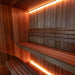 Inside the CT Element Studio: long upper and lower Thermo Grandis benches with ceiling lighting